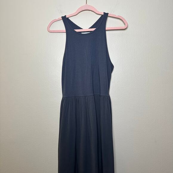 NWT Lou & Grey Mediamix Midi Racerback Dress Women Medium Ballet core minimalist - Picture 3 of 11